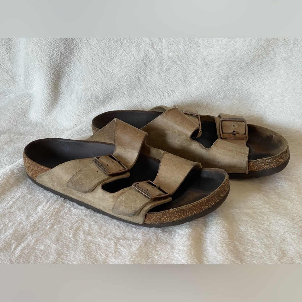 Birkenstock, Arizona sandals size 39 tan - Picture 3 of 5